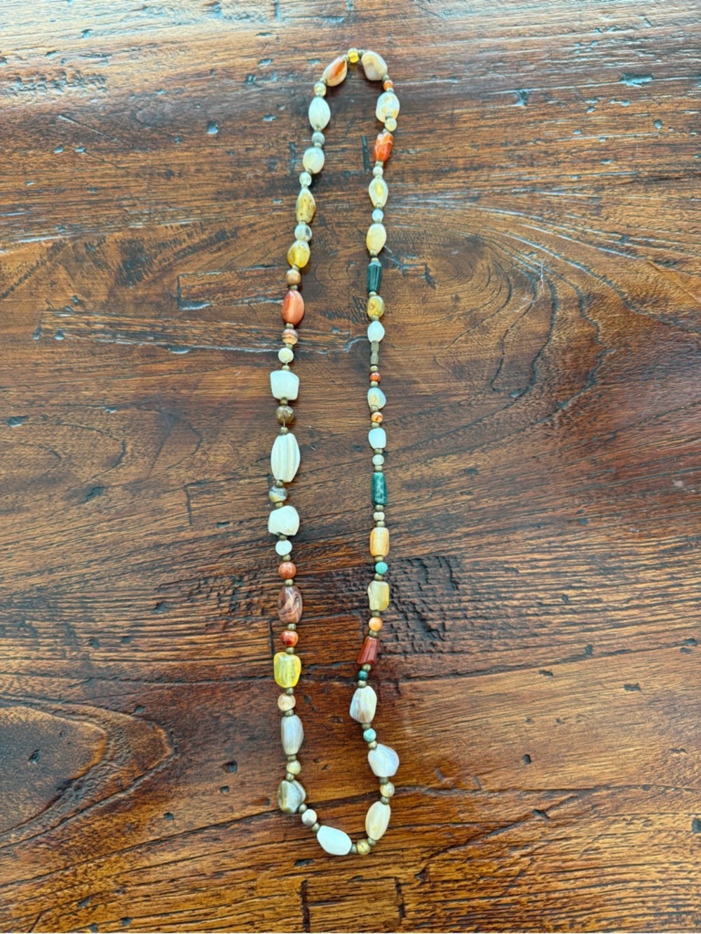 Beaded Multi-Color Women's Necklace - Natural Tones